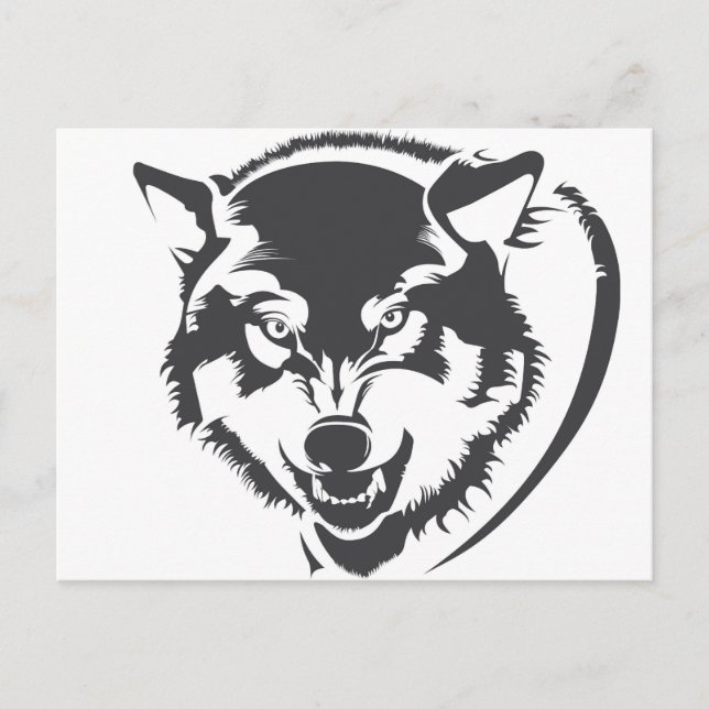 Wolf Postkarte (Vorderseite)