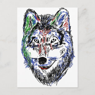 Wolf Postkarte