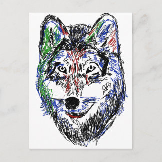 Wolf Postkarte