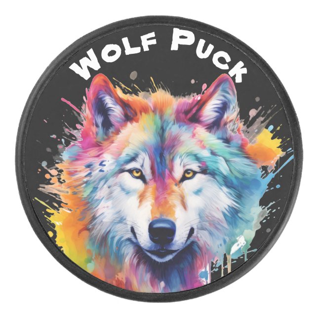 Wolf Puck Keepake Hockey Puck (Vorderseite)