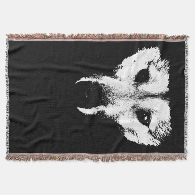 Wolf Pup Blanket Husky Wolf Pup Throw Blanket Decke (Vorderseite)