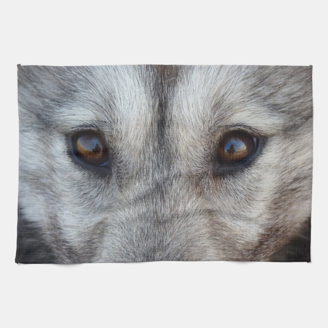 Wolf Pup Handtuch Wild Husky Dog Handtuch (Horizontal)