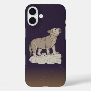 Wolf Pup Howling iPhone 16 Plus Hülle