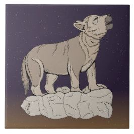 Wolf Pup Howling Fliese