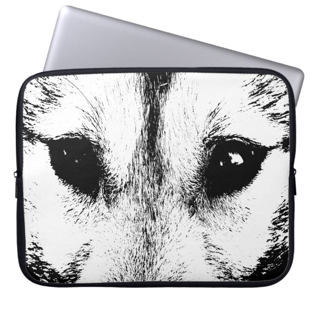 Wolf Pup Laptop Case SiberianWolf Pup Eyes Geschen (Vorderseite)