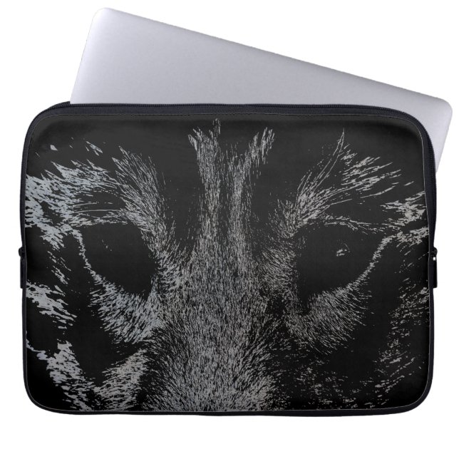 Wolf Pup Laptop Case Siberischer Wolf Pup Eyes Ges (Vorderseite)