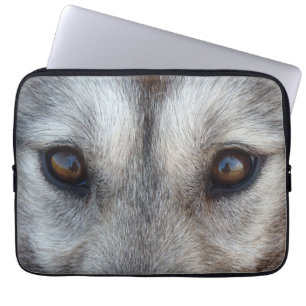 Wolf Pup Laptop Case Siberischer Wolf Pup Eyes Ges