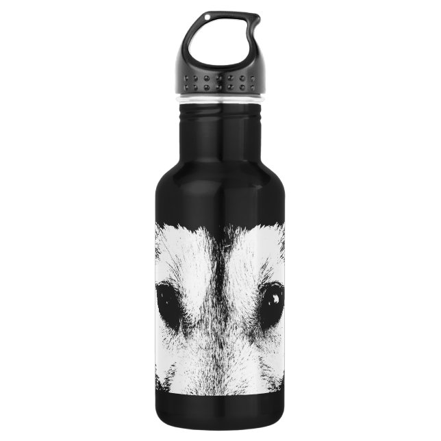 Wolf Pup Wolf Dog Husky Dose Flasche Edelstahlflasche (Vorderseite)