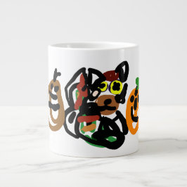 Wolf Puppe Herbst Jumbo-Tasse