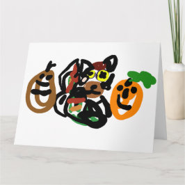 Wolf Puppe Herbst Karte
