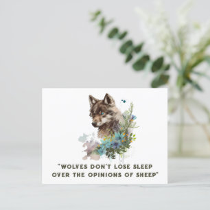Wolf Quote Postcard Postkarte