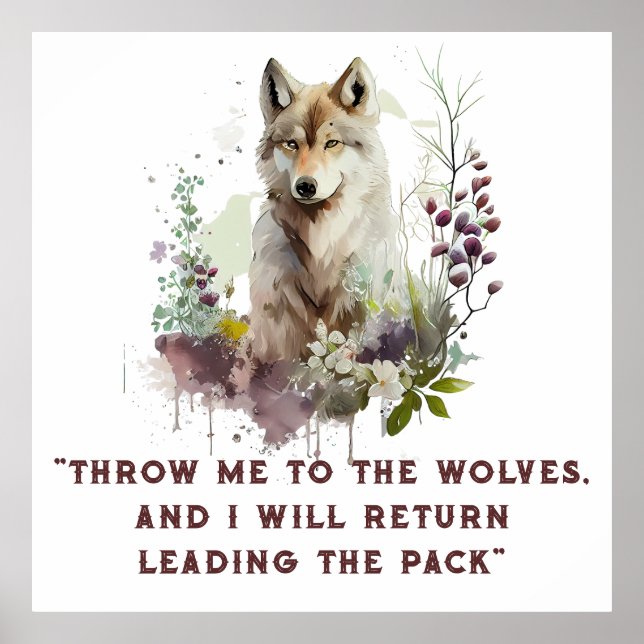 Wolf Quote Poster (Vorne)