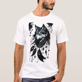 Wolf, Raubfisch, Träumer, Amulet, Talisman T-Shirt