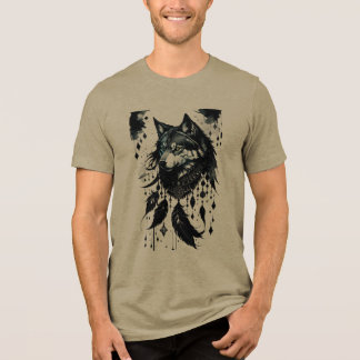 Wolf, Raubfisch, Träumer, Amulet, Talisman Tri-Blend Shirt