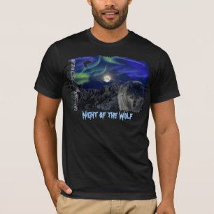 Wolf, Ravens, Totem Pole und Aurora T - Shirt