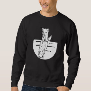 Wolf Reflexion Wölfe Tier Wildnis Wolf Sweatshirt