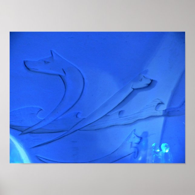 Wolf Room im Hotel de Glace, Quebec, Kanada Poster (Vorne)
