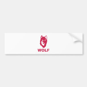 Wolf (rot) autoaufkleber