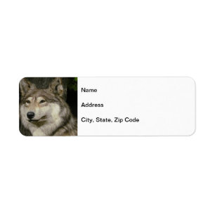 Wolf-Rücksendeadresse-Aufkleber