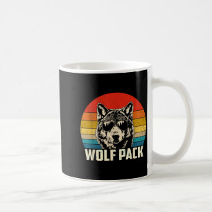 Wolf-Rudel Männer heulender Wolf Frauen Kinder Leb Kaffeetasse