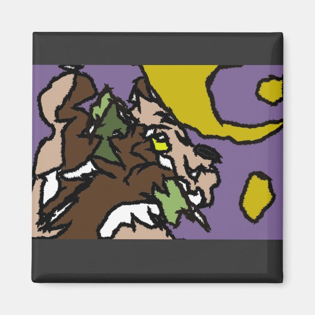 Wolf rufen magnet (Vorne)