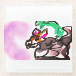 Wolf run in autumn glasuntersetzer