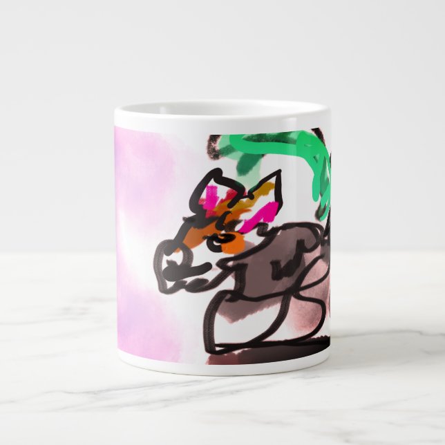 Wolf run in autumn Jumbo-Tasse (Vorderseite)
