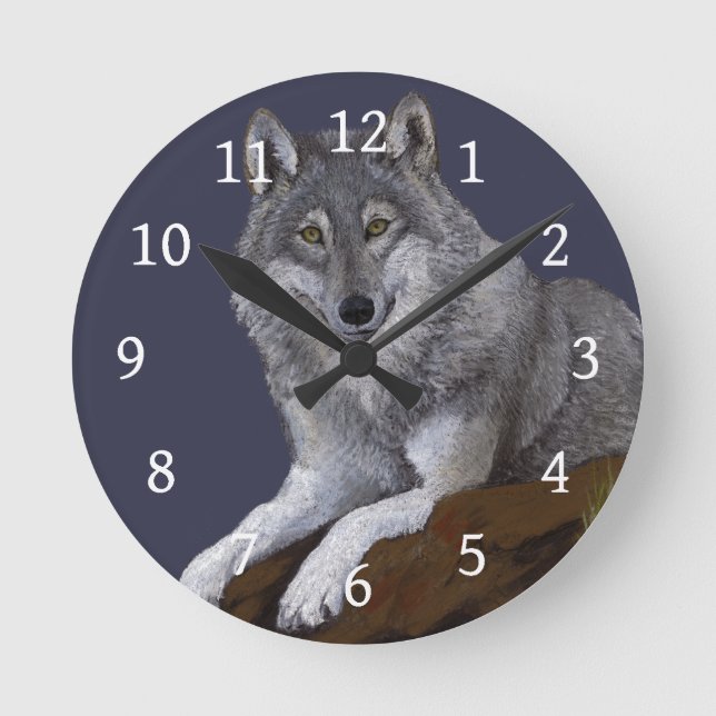 Wolf Runde Wanduhr (Vorderseite)