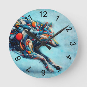 Wolf Runde Wanduhr