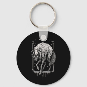Wolf Schaf Horror Gruselig Folklore Gruselig Goth Schlüsselanhänger
