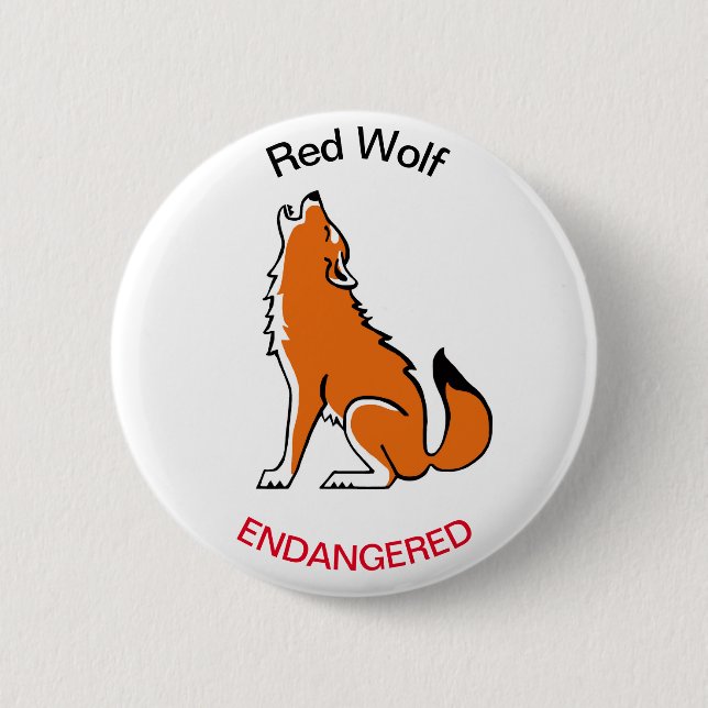 Wolf - Schaltfläche Button (Vorderseite)