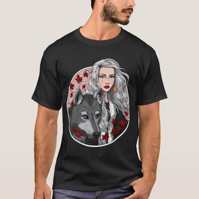 Wolf Schamane T-Shirt (Vorderseite)