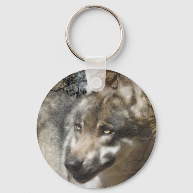 Wolf Schlüsselanhänger (Vorderseite)