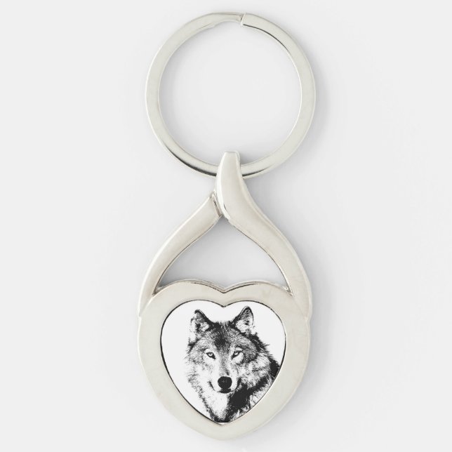 Wolf Schlüsselanhänger (Vorderseite)