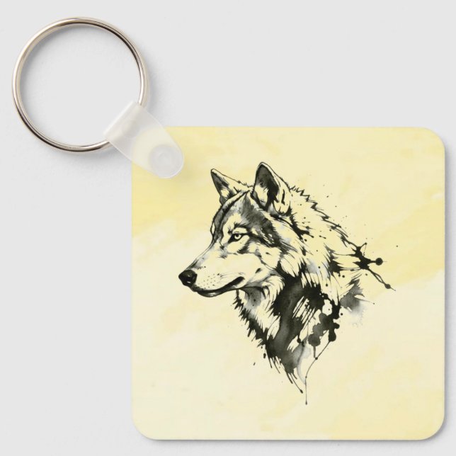 Wolf Schlüsselanhänger (Vorderseite)