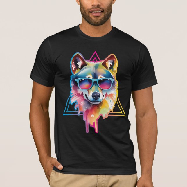 Wolf schwänzt T-Shirt (Vorderseite)