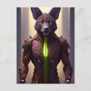 Wolf Sci Fi Postkarte