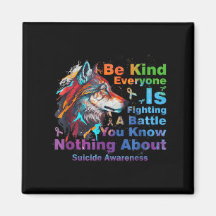 Wolf sei nett Selbstmordbewusstsein Psychische Ges Magnet