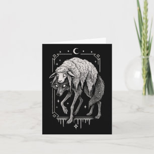 Wolf Sheep Horror Creepy Folklore Beängstigend Got Karte