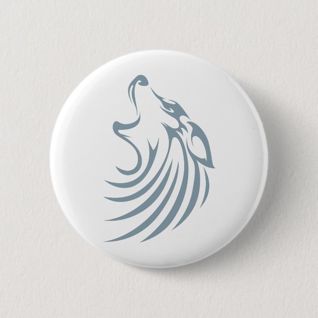 Wolf-Shirt-Logo der Wolf-Shirt-| cooles Button (Vorderseite)