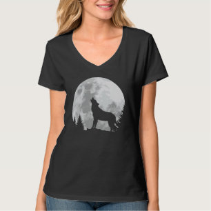 Wolf Shirt Vollmondwald Howling Nature Jagd