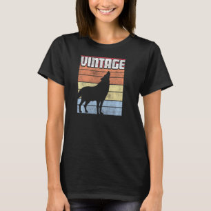 Wolf Shirt Wölfe Retro Stil Vintagen Berg Ca