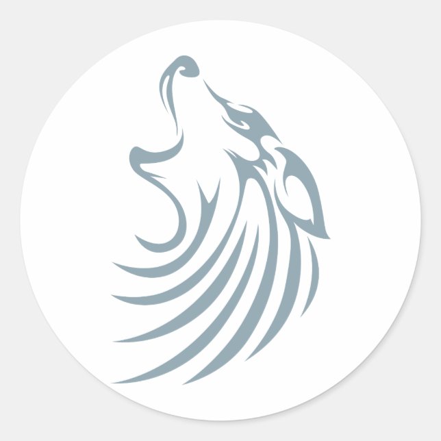 Wolf Shirts | Logo für Coole Wolf-Shirts Runder Aufkleber (Vorderseite)