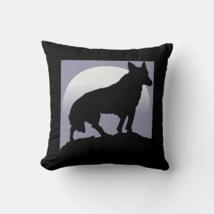 WOLF-SILHOUETTE KISSEN