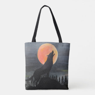 Wolf-Silhouette-Malerei von Alfred Fox