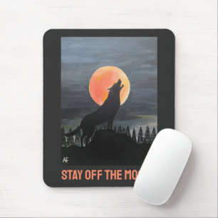 Wolf-Silhouette-Malerei von Alfred Fox Mousepad
