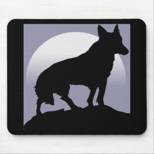 WOLF-SILHOUETTE MOUSEPAD