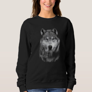 Wolf Silhouette Wolves Indischer Wald Natur Sweatshirt