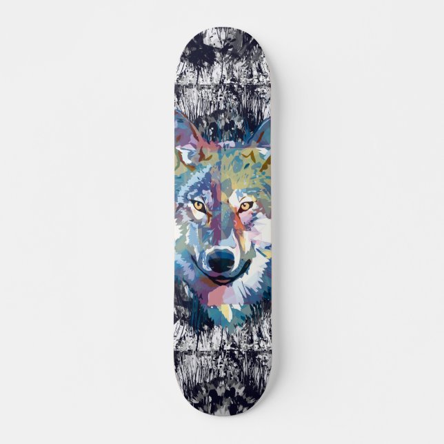 Wolf Skateboard - Blue Wolf Skateboard (Vorne)