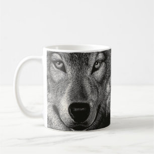 Wolf-Skizze-Tasse Tasse